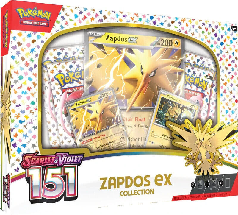 Pokemon Scarlet & Violet 151 Zapdos EX Collection Box - Pokemon Cards 151 Boxset