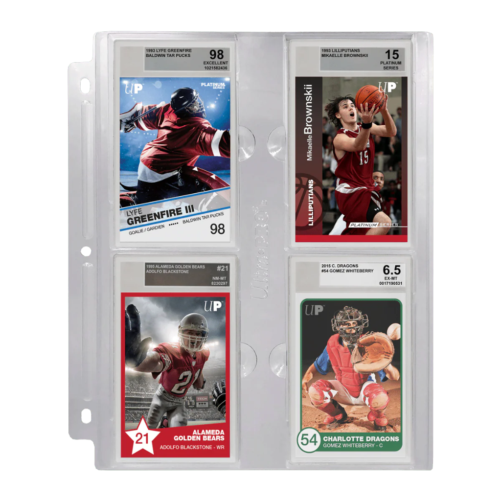 Pages 4 Pocket For Beckett Slabbed Cards