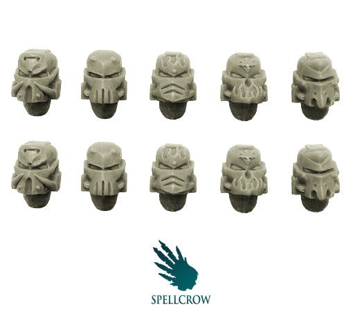 Salamandra / Dragon Space Knights Helmets (Forge Pattern) Bits