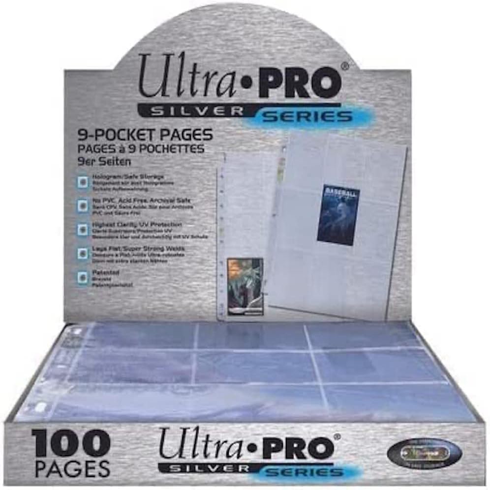 Ultra Pro 9 Pocket Pages Silver Series