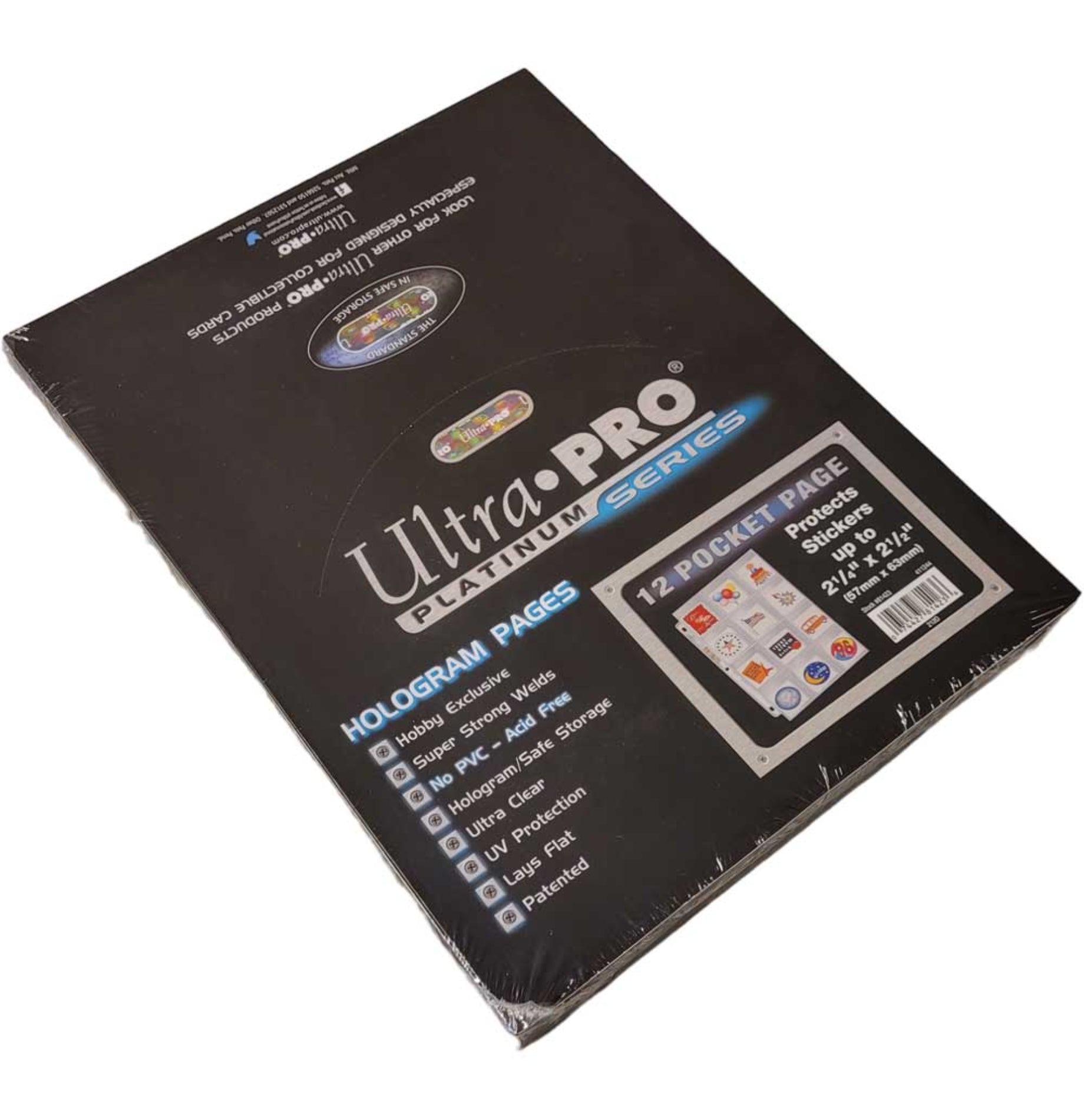 Ultra PRO Platinum Series 12-Pocket Hologram Pages (For Stickers up to 2¼" x 2½")