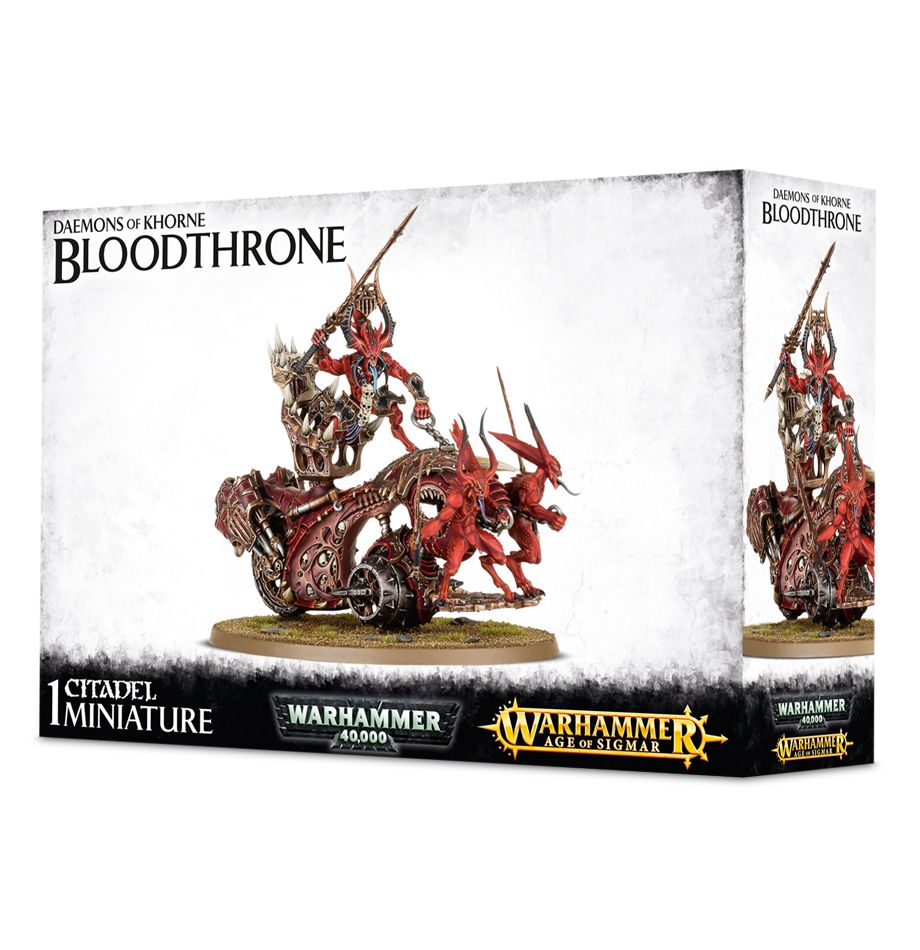 Rendmaster, Herald of Khorne on Blood Throne / Skull Cannon