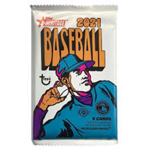 2021 Topps Heritage High Number Baseball Card Pack - (9 Cards per Pack)